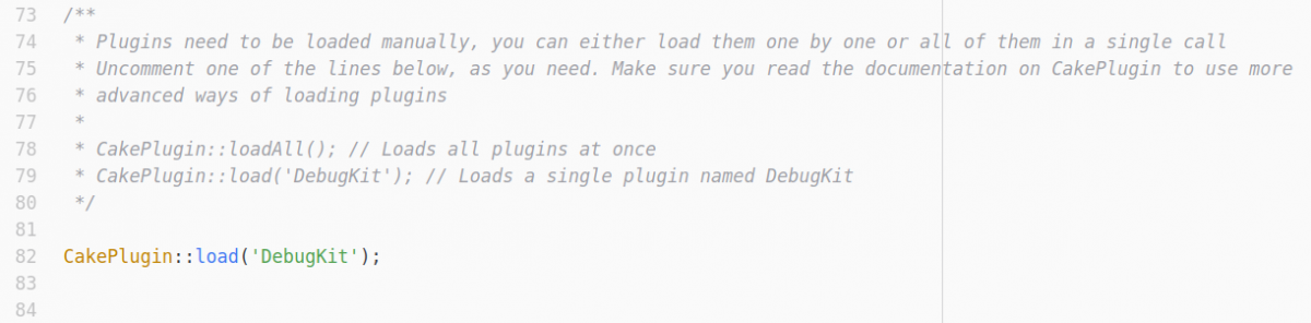 cakephp enable debug kit