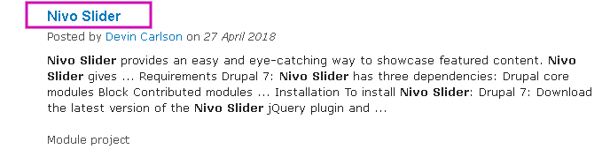 Nivo Slider Drupal 7