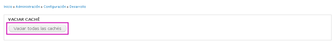 borrar cache de drupal 7
